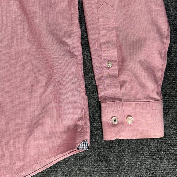 Banana Republic Shirt Mens Small  Camden Fit Pink Cotton Non Iron Cotton Stretch - Picture 4 of 8